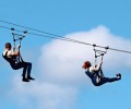 Couple during Jebel Jais Zipline tour from Dubai