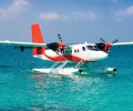 Sea Plane Tour Dubai over emerald water