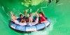 Yas water world Abu Dhabi kids on water slide