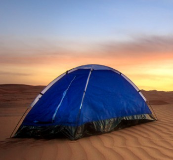 Dubai Desert Safari Tours private blue tent