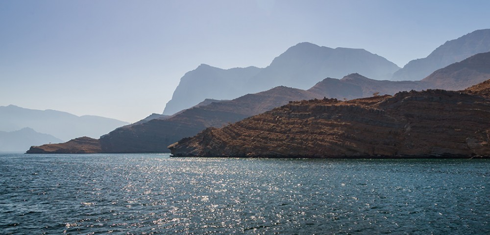 Oman Khasab Dhow Cruise Tour in the mountain range