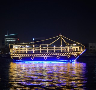 Anniversary Party Dhow Cruise at Dubai Creek in the night
