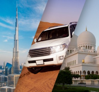 Dubai Sightseeing City Tour Combo Desert Safari and Burj Khalifa, Abu Dhabi City Tour Combo with Sheikh Zayed Mosque 
