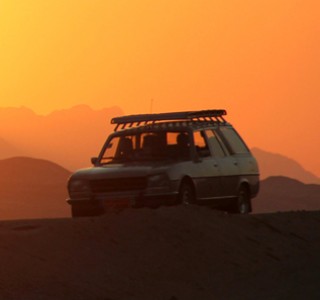 Hummer Desert Safari in the evening