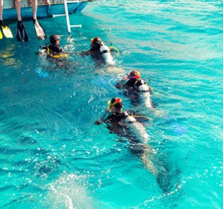People learning PADI Basic Scuba Diving Course  Dubai