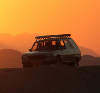 Hummer Desert Safari in the evening