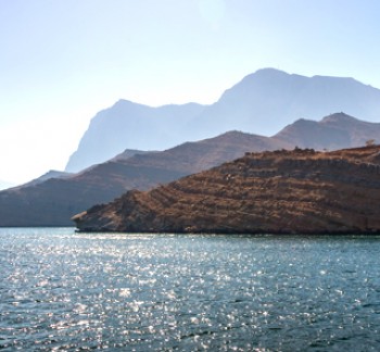 Oman Khasab Dhow Cruise Tour in the mountain range